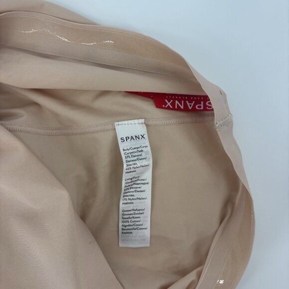 SPANX Shapewear Womans Size Large Nude High Waist Shorts Stretch Mid Thigh - Picture 6 of 9